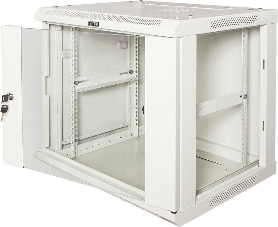 Шкаф коммутационный Lanmaster PRO (TWT-CBWPG-12U-6X4-GY) настенный 12U 600x450мм пер.дв.стекл 60кг серый 350мм 635мм IP20 металл