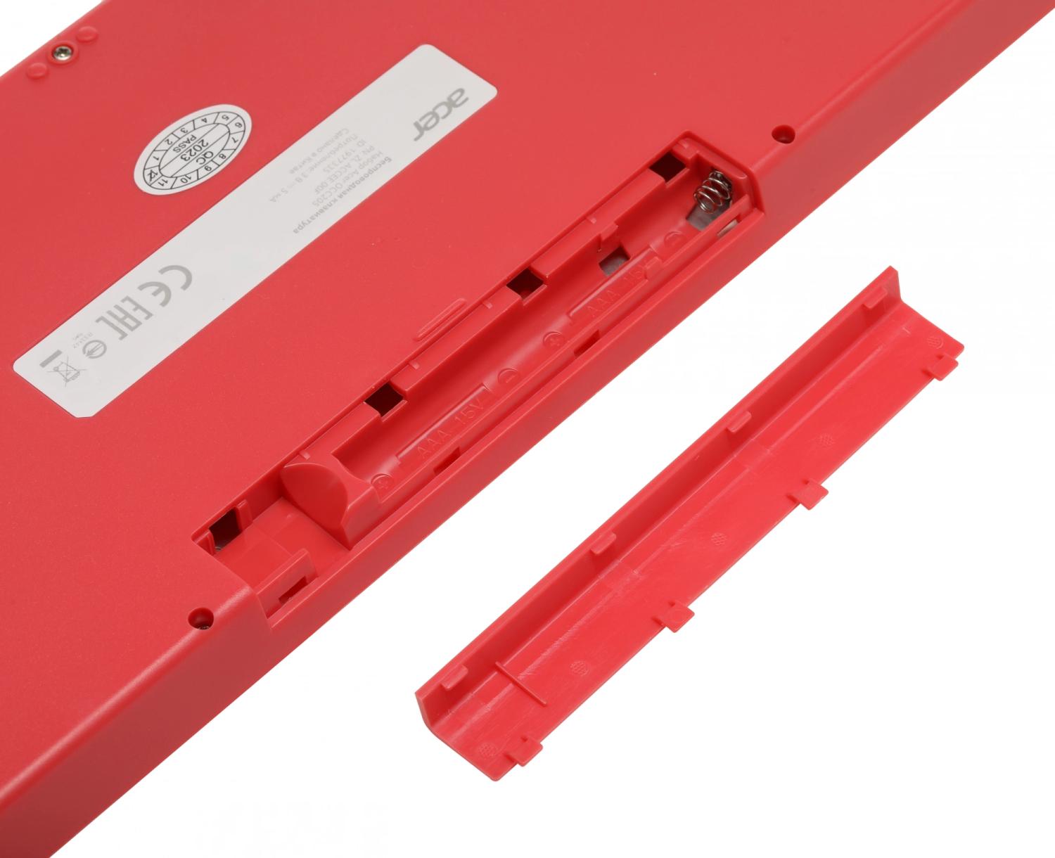 Клавиатура + мышь Acer OCC205 клав:розовый/бежевый мышь:розовый/бежевый USB беспроводная slim Multimedia (ZL.ACCEE.00F)
