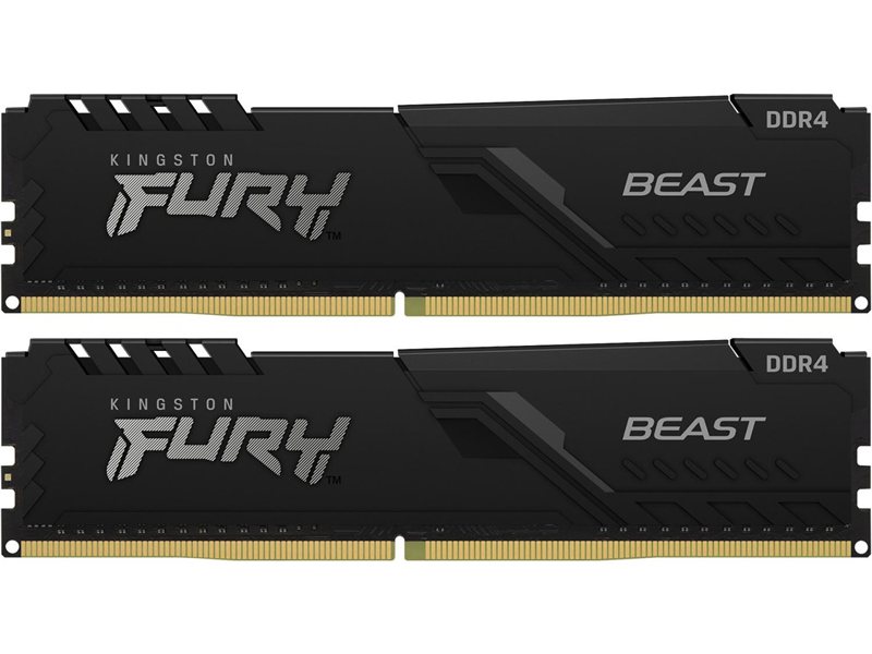Память DDR4 2x32GB 3200MHz Kingston KF432C16BBK2/64 Fury Beast Black RTL Gaming PC4-25600 CL16 DIMM UDIMM 288-pin 1.35В dual rank с радиатором Ret