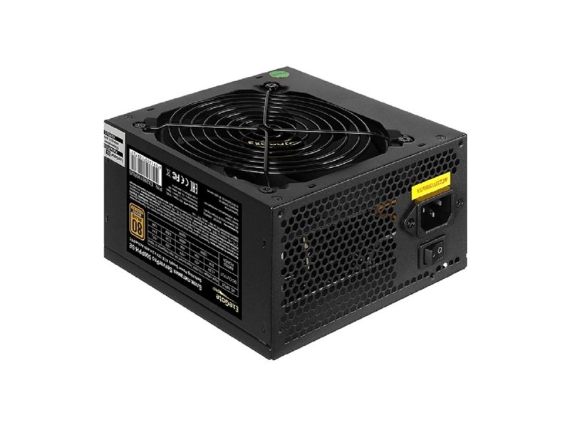 Exegate EX292195RUS Серверный БП 500W ExeGate ServerPRO 80 PLUS® Bronze 500PPH-SE (ATX, for 3U+ cases, APFC, КПД 89% (80 PLUS Bronze), 12cm fan, 24p, (4+4)p, PCIe, 5SATA, 3IDE, black)