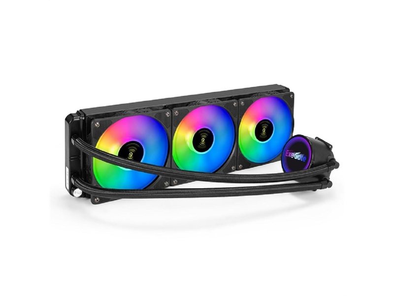 Exegate EX297325RUS Комплект водяного охлаждения BlackWater-360.PWM.RGB (RGB подсветка, LGA2066/2011/1366/1150/1151/1155/1156/1200/1700/1851/AM4/AM5/FM1/FM2/FM2+/AM2/AM2+/AM3/AM3+, TDP 280W, Fan 120mm