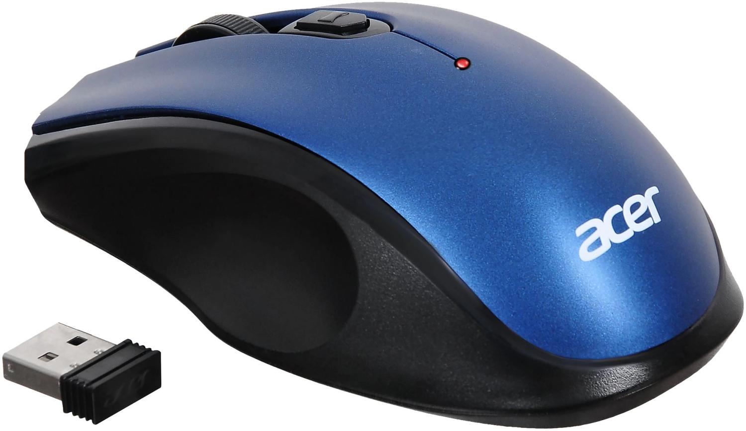 Мышь Acer OMR031 черный/синий оптическая 1600dpi беспров. USB 4but (ZL.MCEEE.008)