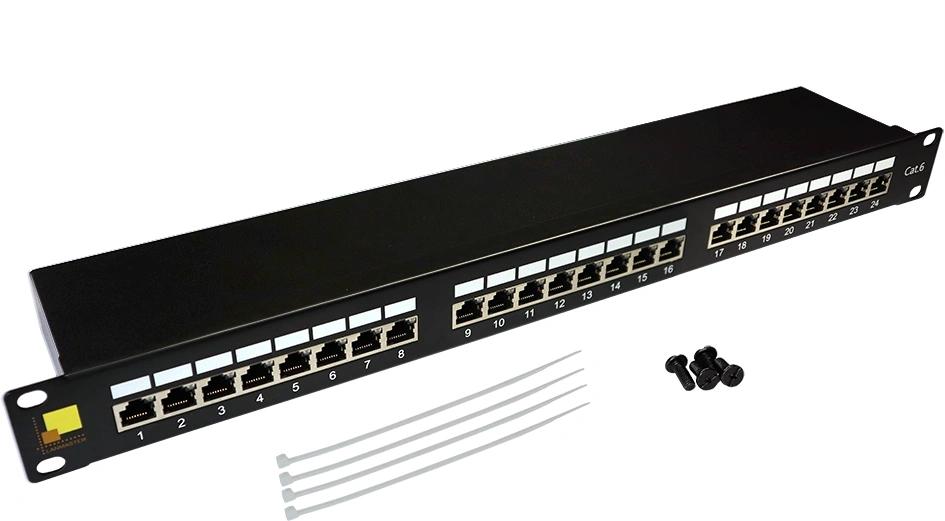 Патч-панель Lanmaster LAN-PPI24S6 19" 1U 24xRJ45 кат.6 STP