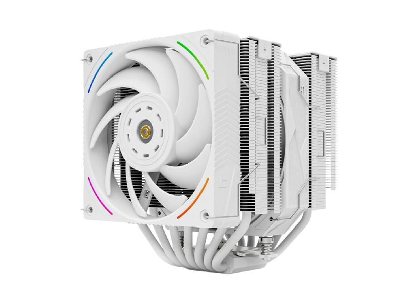 Thermalright Кулер Royal Pretor 130 Ultra White LGA115X/1200/1700/1851/2011/2066 (1x120mm ARGB + 1x130mm PWM Fan, медное основание, 7 тепл. трубок 6мм) / TRRP130UW