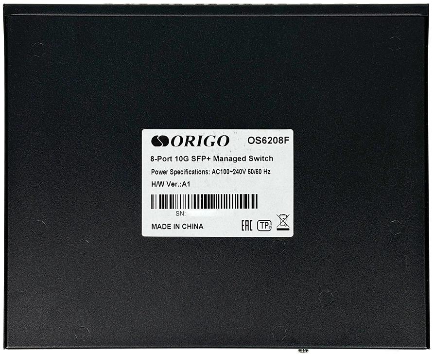 Коммутатор Origo OS6208F OS6208F/A1A (L2) 8SFP+ управляемый