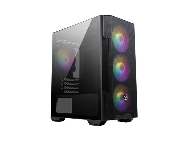 Корпус ПК без блока питания/ Case MSI MAG FORGE M100R, Mini-Tower, TG, 4x120mm ARGB, 2xUSB 2.0, 1xUSB 3.0, mATX, mITX Black