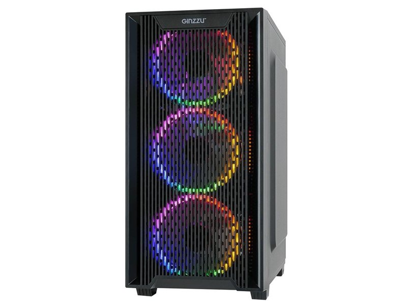 Ginzzu CL650 mATX FAN 4*12FRGB передняя панель Решетка