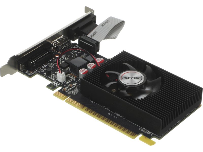 Видеокарта Afox PCI-E 3.0 AF610-1024D3L7-V6 NVIDIA GeForce GT 610 1Gb 64bit GDDR3 810/1333 DVIx1 HDMIx1 CRTx1 HDCP Ret
