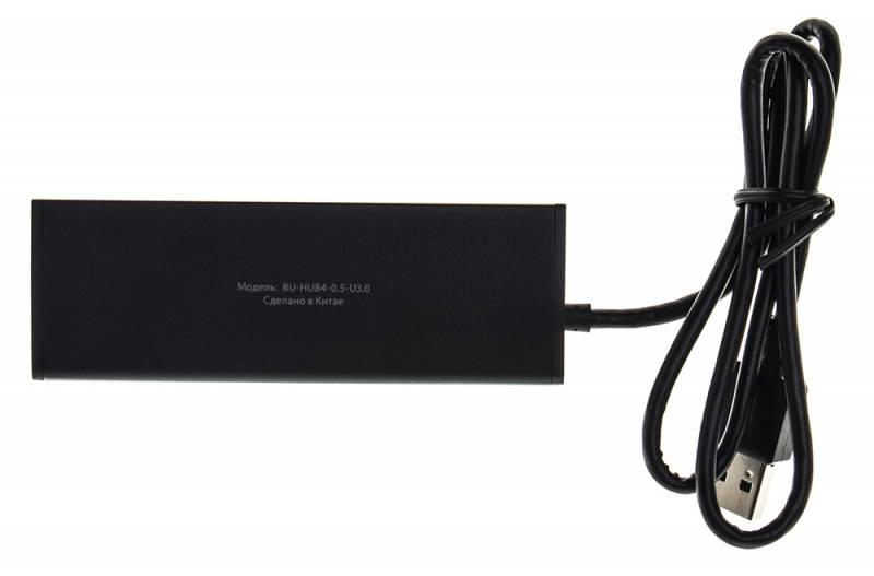 Разветвитель USB 3.0 Buro BU-HUB4-0.5-U3.0 4порт. черный