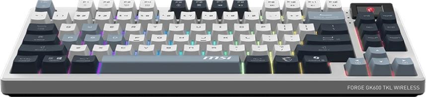 Клавиатура MSI GK600 механическая белый/синий USB беспроводная BT/Radio Multimedia for gamer LED (S11-43RUP01-HH9) кабель 1.8м