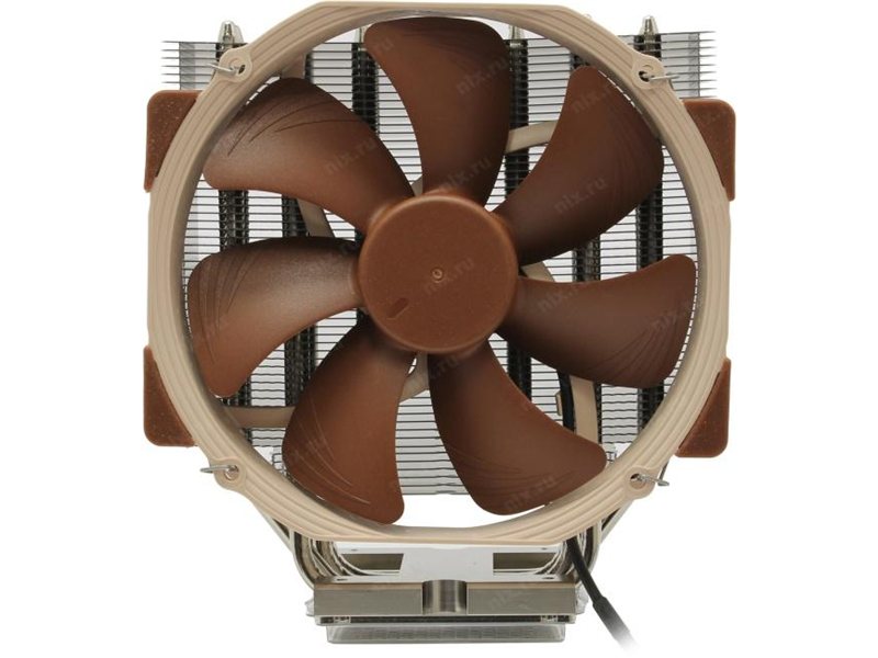 Кулер для процессора/ CPU Cooler Noctua NH-U14S (162W, 4-pin PWM, 165mm, Al/Cu, 6x6mm, 1x140x140x25mm, 82.52CFM, 24.6dBA, 1500RPM, S: 1851/1700/1200/115X/2011/2066, AM5/AM4, Beige/Brown)