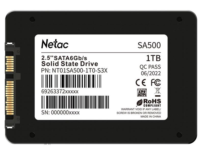Накопитель SSD Netac SATA-III 1TB NT01SA500-1T0-S3X SA500 2.5"