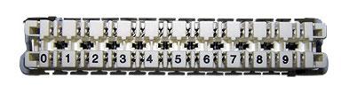 Плинт Lanmaster TWT-LSA10P-DIS-09 10 пар LSA-PROFIL размык. ABS пластик белый