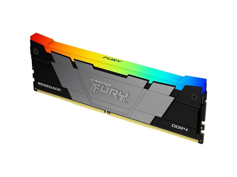 Модуль памяти Kingston 8GB DDR4 3200 FURY Renegade RGB Black XMP Non-ECC Unbuffered DIMM (Single Module) 1RX8 16-18-18 1.35V 288-pin 8Gbit
