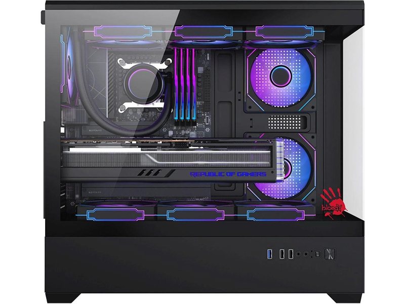 Корпус Bloody CC-128 черный без БП E-ATX 9x120mm 2xUSB2.0 1xUSB3.0 audio bott PSU