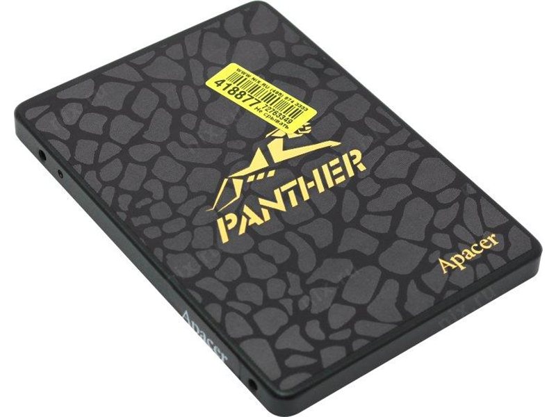 Твердотельный накопитель Apacer SSD PANTHER AS340 480Gb SATA 2.5" 7mm, R550/W520 Mb/s, 3D TLC, IOPS 96/30K, MTBF 1,5M, 280TBW, Retail, 3 years (AP480GAS340G-1)