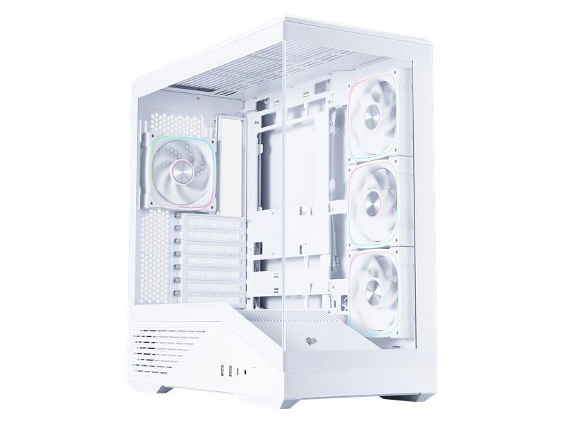 корпус 1STPLAYER GM7 ARGB White / ATX / 4x120mm ARGB fans / GM7-WH-3FN7R-W-1FN7-W