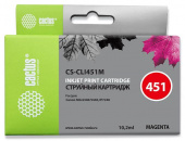 Картридж струйный Cactus CS-CLI451M пурпурный (12мл) для Canon MG6340/5440/IP7240 с чипом