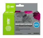 Картридж струйный Cactus CS-CZ111AE №655 пурпурный (14.6мл) для HP DJ IA 3525/5525/4525 с чипом