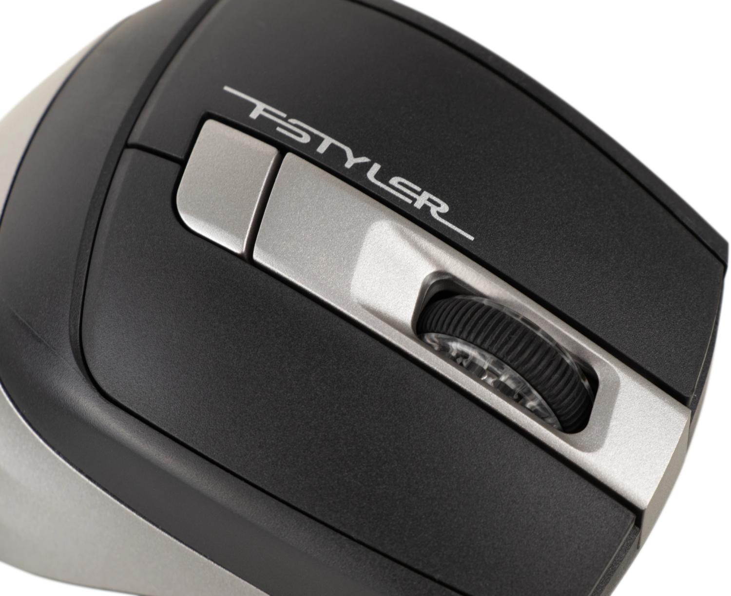 Мышь A4Tech Fstyler FB35 серый оптическая 2000dpi беспров. BT/Radio USB для ноутбука 6but (FB35 SMOKY GREY)