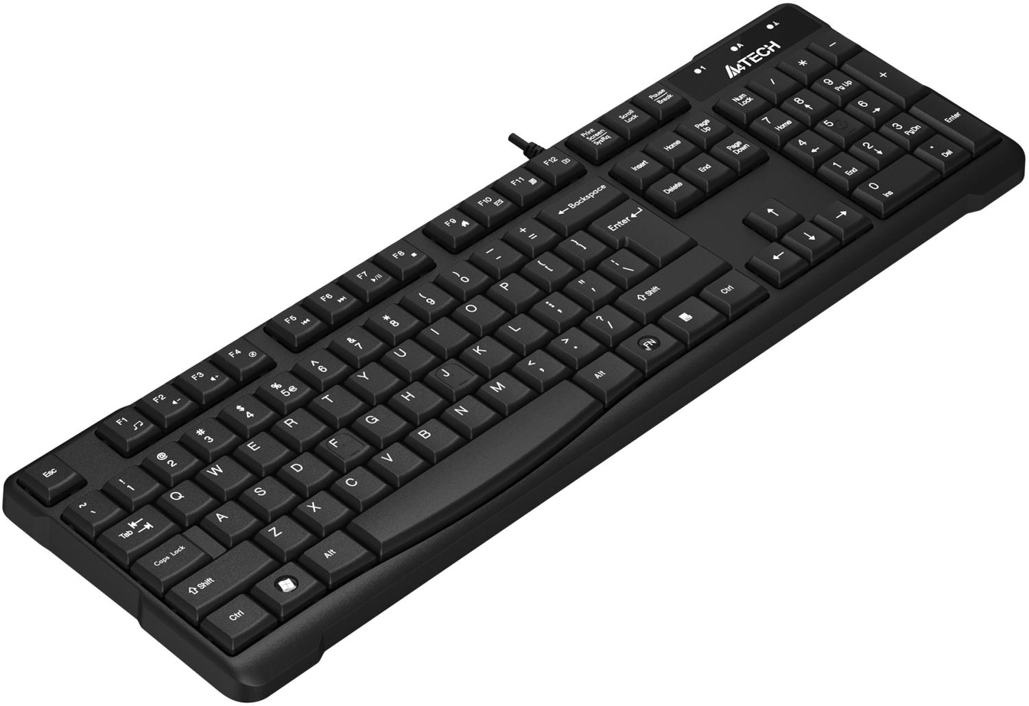 Клавиатура A4Tech KR-750 черный USB (KR-750 BLACK) кабель 1.5м