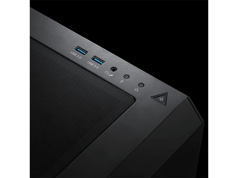 Корпус XPG STARKER BLACK (STARKER-BKCWW) (Midi-Tower, черный, TG, 120mm ARGB fan + 120mm fan)