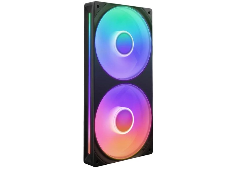 Кулер для корпуса ПК/ Case Cooler NZXT F240 RGB Core (120x120x25mm, 4-pin PWM, RGB, 75.12CFM, 30dBA, 2400RPM, Black, Single-Frame RGB Fan Unit)