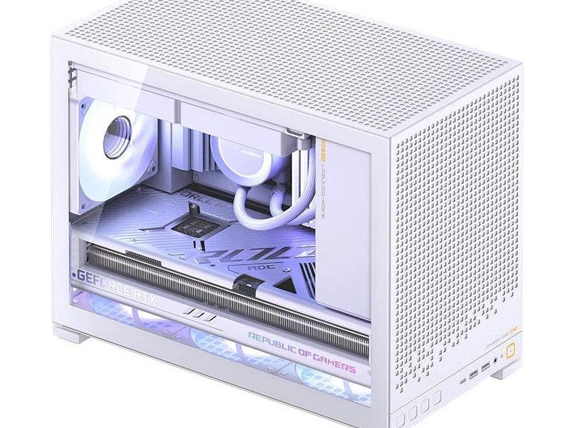Корпус без блока питания/ Case JONSBO D32 PRO, Mini-Tower, TG, no fan, 2xUSB-A 3.2 + 1xUSB-C 3.2, mATX, mDTX, mITX White