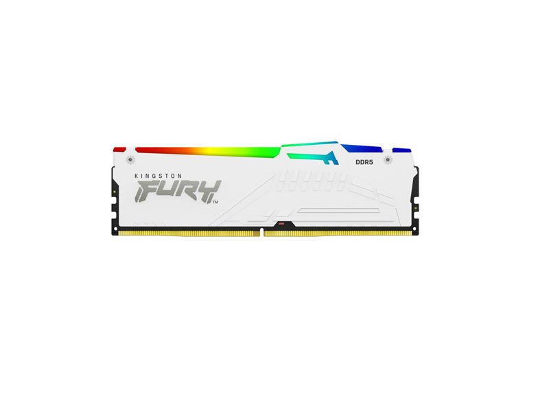 Память оперативная/ Kingston 64GB 6000MT/s DDR5 CL40 DIMM (Kit of 4) FURY Beast White RGB XMP