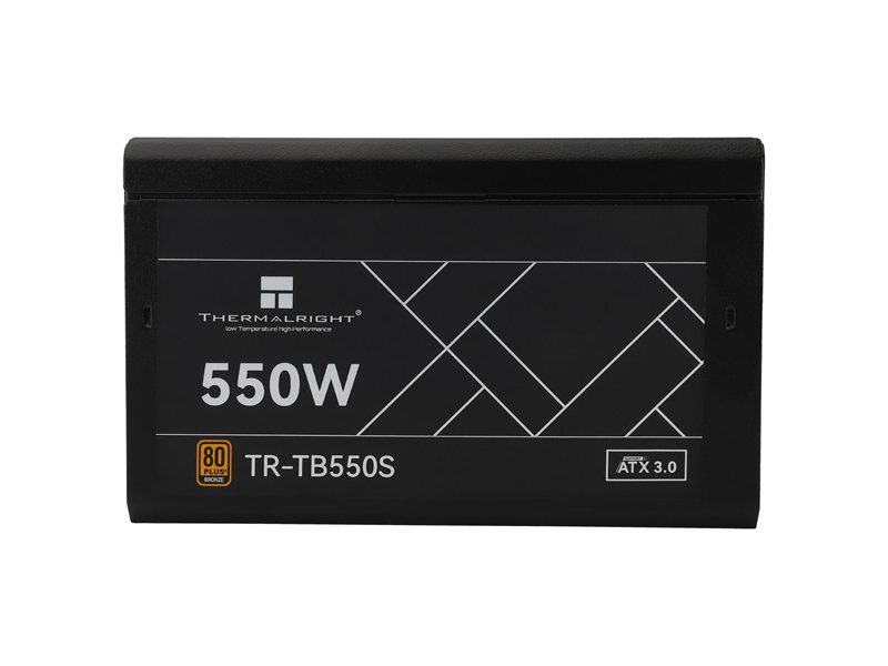Блок питания 550W/ Power Supply Thermalright, 550W 80+ Bronze (ATX, 3.0, Non-modular, 1x24(20+4)pin 550mm, 1xCPU*2 8(4+4)pin 600+150mm, 1xPCIe 8(6+2)pin 450mm, 1xSATA*3+MOLEX4pin*1 400+150+150+150mm, 1xSATA*2+MOLEX4pin*2 400+150+150+150mm, Active, 120x120