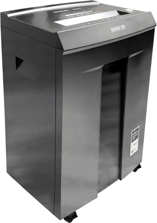 Шредер Office Kit S300 0,8x5 черный (секр.P-7) фрагменты 8лист. 33лтр. пл.карты CD