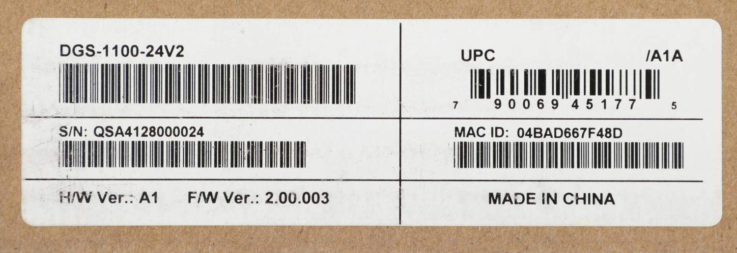 Коммутатор D-Link DGS-1100-24V2/A DGS-1100-24V2/A2A (L2) 24x1Гбит/с настраиваемый