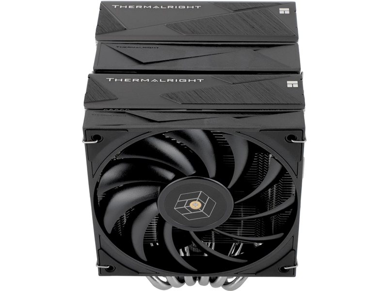 Кулер для процессора/ CPU Cooler Thermalright Royal Knight 120 (4-pin PWM, 156mm, Ni/Cu, 6x6mm, 2x120mm, 80.45CFM/56.36CFM, 29.4dBA/28.4dBA, 2150RPM/1900RPM, S: 1200, 1700, 1851, 2011, 2066, 115X, AM4, AM5, black)