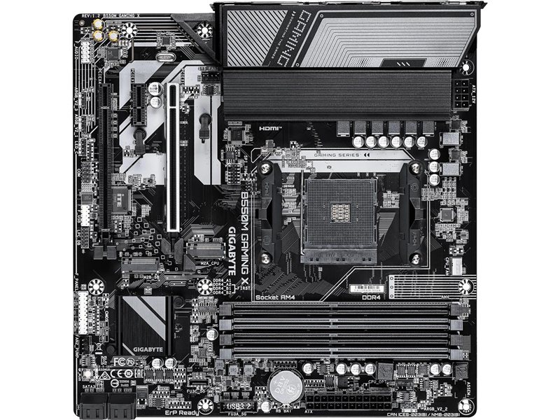 Материнская плата Gigabyte B550M GAMING X Soc-AM4 AMD B550 4xDDR4 mATX AC`97 8ch(7.1) GbLAN RAID+HDMI+DP