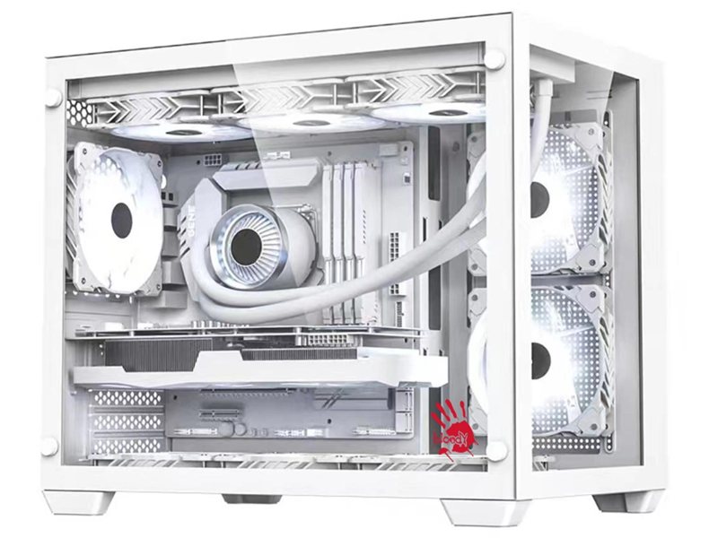Корпус Bloody BD-CC108 белый без БП mATX 9x120mm 2xUSB3.0 audio bott PSU