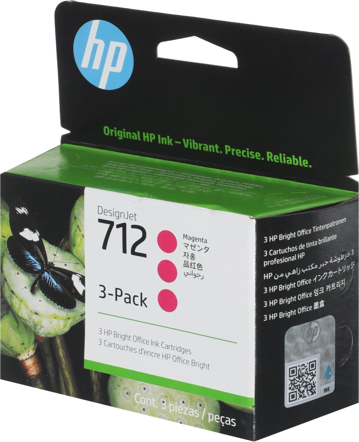 Картридж струйный HP 712 3ED78A пурпурный тройная упак. (29мл) для HP DJ Т230/630