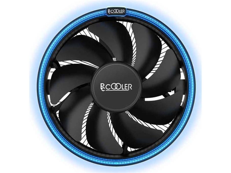 PCCooler E126M B Кулер S775/115X/AM2/2+/AM3/3+/AM4/FM1/FM2/2+ (TDP 92W, вент-р 120мм с PWM, Blue LED FAN, 1000-1800RPM, 26.5dBa) Retail Color Box