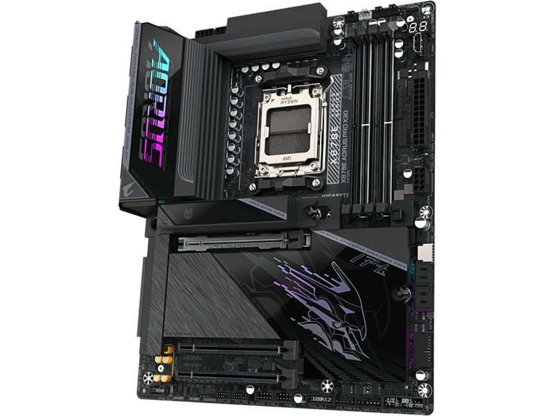Материнская плата Gigabyte X870E AORUS PRO X3D X870E, AM5, 4*DDR5, 3*PCIEx16, 4*M.2, 2*TypeC, 5*USB3.2Gen2, 7*USB3.2Gen1, 4*USB2.0, 4*SATA3.0, 5G, 2*Type-C(DP), HDMI, ATX, RTL
