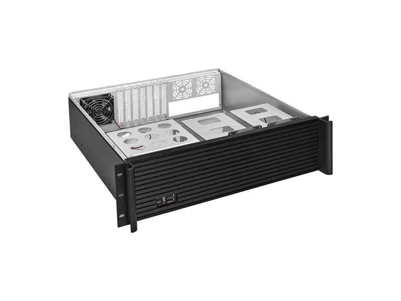 Exegate EX292257RUS Серверный корпус ExeGate Pro 3U450-08 <RM 19", высота 3U, глубина 390, без БП, USB>