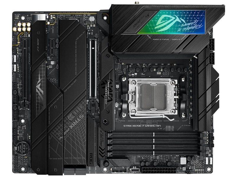 Материнская плата Asus ROG STRIX X670E-F GAMING WIFI Socket AM5 AMD X670 4xDDR5 ATX AC`97 8ch(7.1) 2.5Gg RAID+HDMI+DP