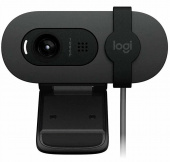 Камера Web Logitech HD Webcam Brio 105 графитовый 2Mpix (1920x1080) USB2.0 с микрофоном для ноутбука (960-001590)