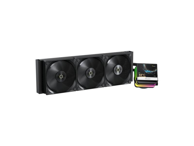 Система жидкостного охлаждения/ Water Cooling System Ocypus Sigma L36 PRO BK (310W, 360mm, LED, Black, ARGB/ Fans: 3x120mm, 90CFM, 2400RPM/ Pump height 97mm, 30dBA, 3100RPM, Rad thickness 27mm/ S: 1851, 1700, 1200, 115X, AM5, AM4)