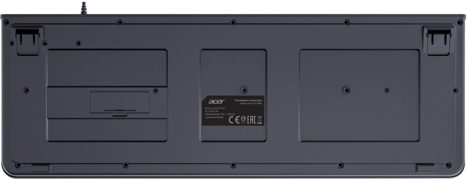 Клавиатура + мышь Acer OCC400 клав:черный мышь:черный USB (ZL.ACCCC.015)