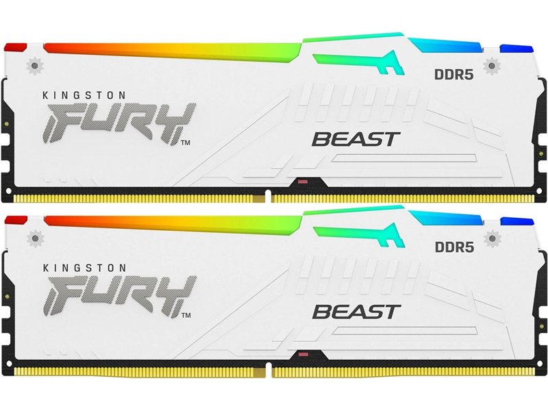 Память DDR5 2x32GB 6000MHz Kingston KF560C30BWEAK2-64 Fury Beast RGB RTL Gaming PC5-48000 CL30 DIMM UDIMM 288-pin 1.4В kit single rank с радиатором Ret