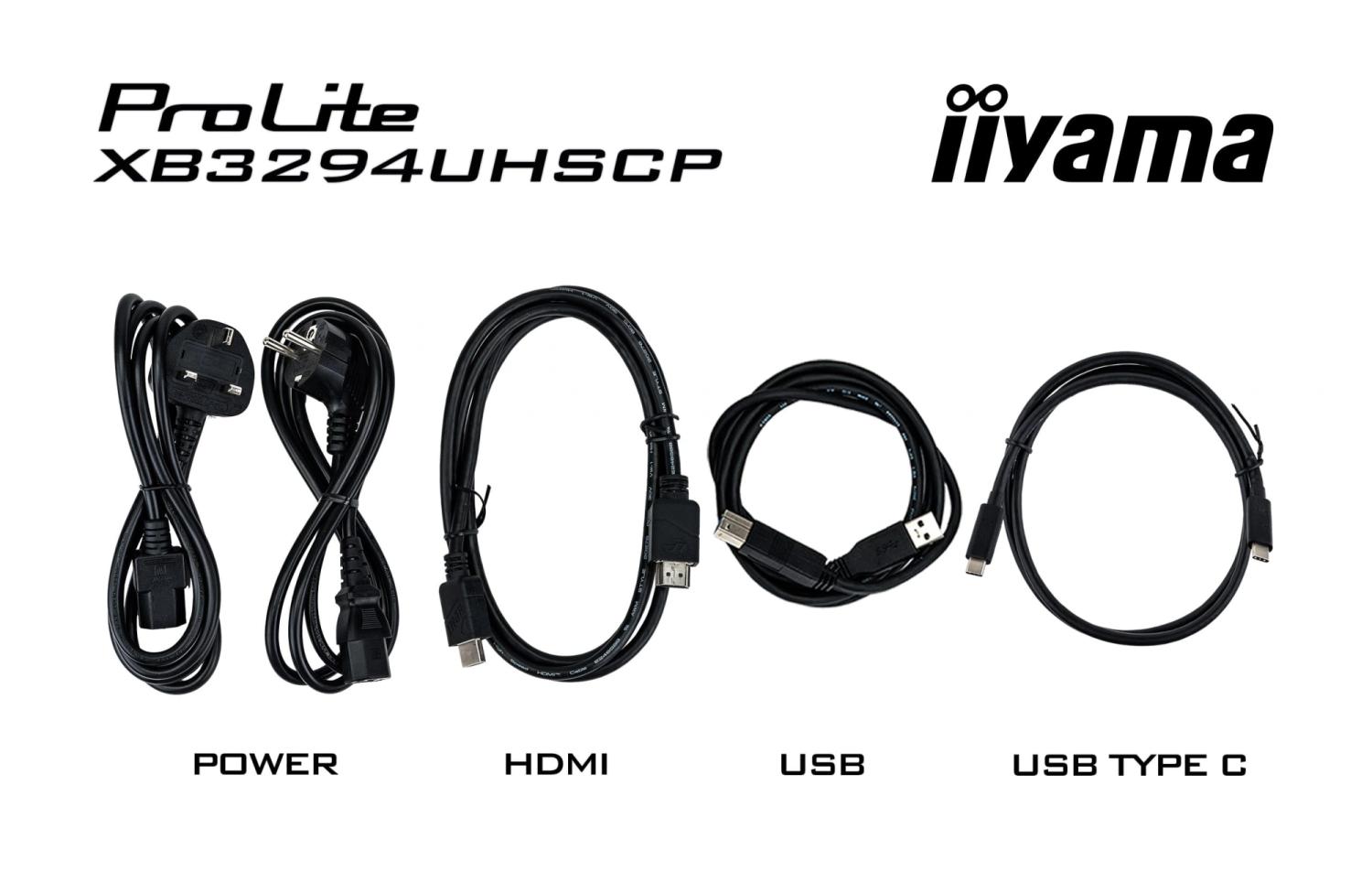 Монитор Iiyama 32" ProLite XB3294UHSCP-B1 черный VA LED 2ms 21:9 HDMI M/M матовая HAS 400cd 178гр/178гр 3440x2160 75Hz DP 4K USB 9.7кг