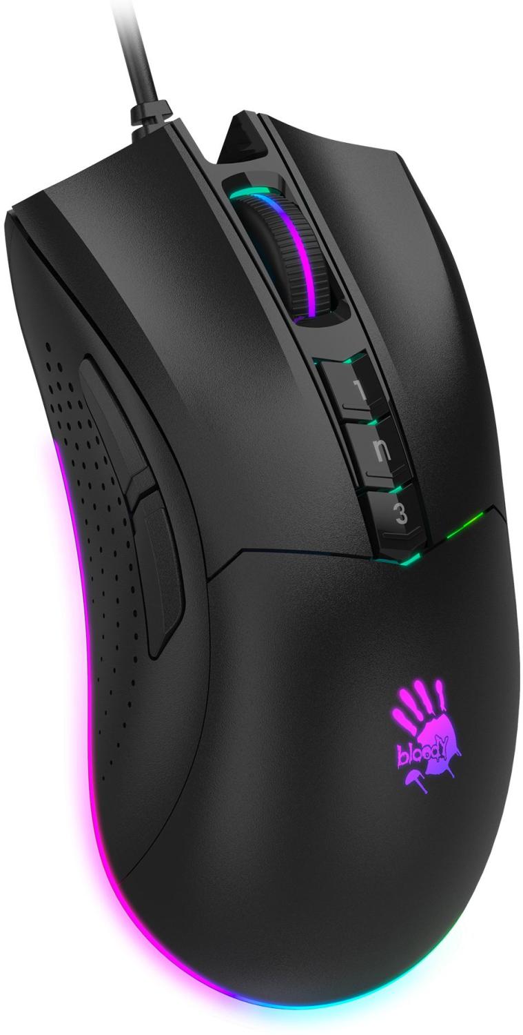Мышь A4Tech Bloody P90s черный оптическая 8000dpi USB 7but (P90S STONE BLACK)