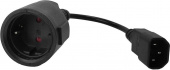 Шнур питания Lanmaster LAN-PPS/14-0.2-BK Schuko-С14 проводник.:3x0.75мм2 0.2м 220В 10А черный