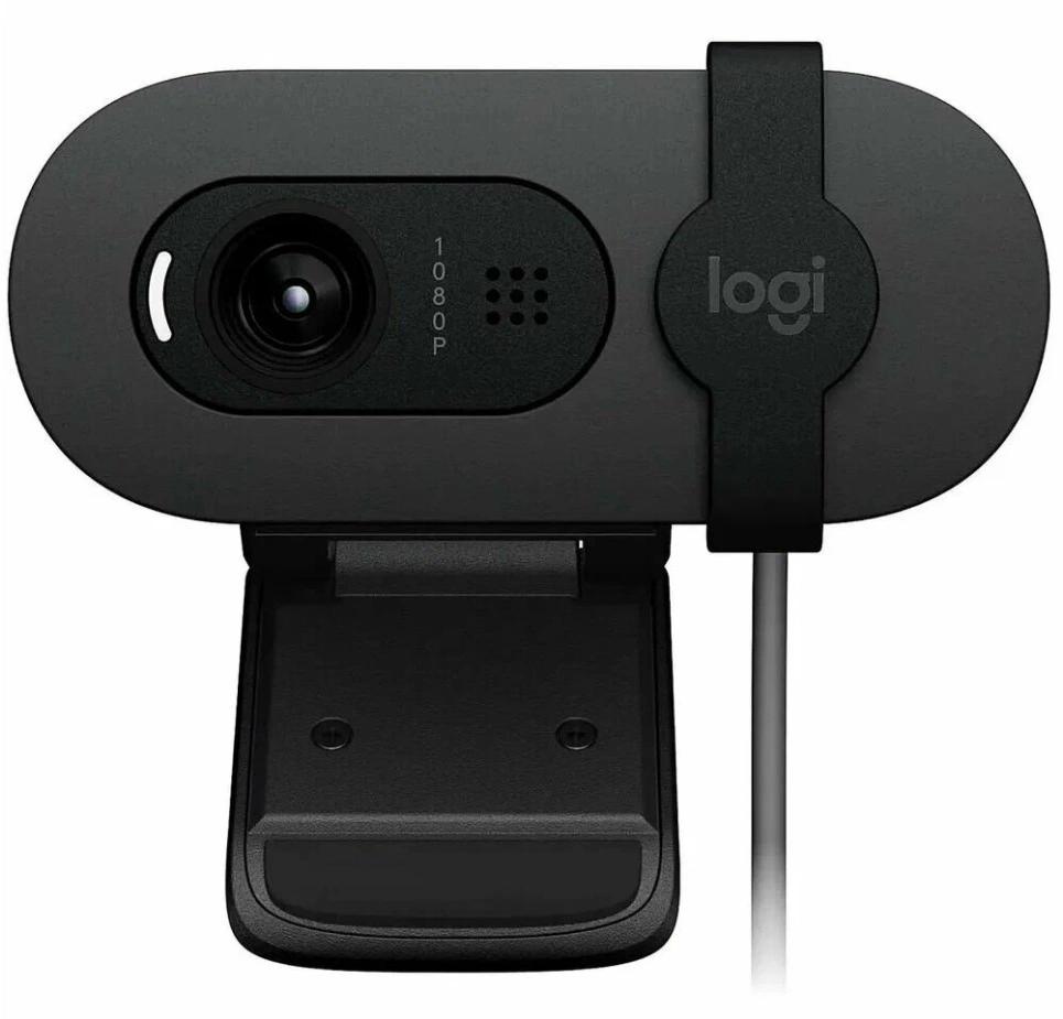 Камера Web Logitech HD Webcam Brio 105 графитовый 2Mpix (1920x1080) USB2.0 с микрофоном для ноутбука (960-001590)