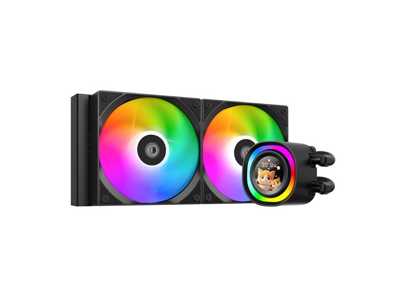 Вентилятор ID-Cooling FX240 LCD BLACK LCD SCREEN 300W/ all Intel/AMD