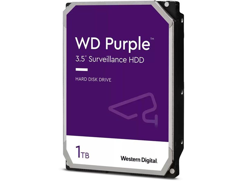 Жесткий диск/ HDD WD SATA3 1TB Purple Video 5400 RPM 64Mb 1 year warranty